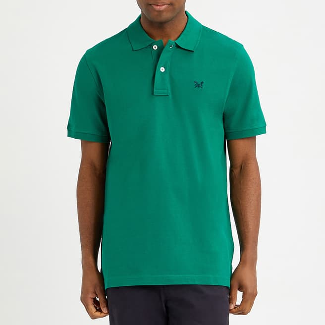 Crew Clothing Green Melbury Cotton Polo Shirt
