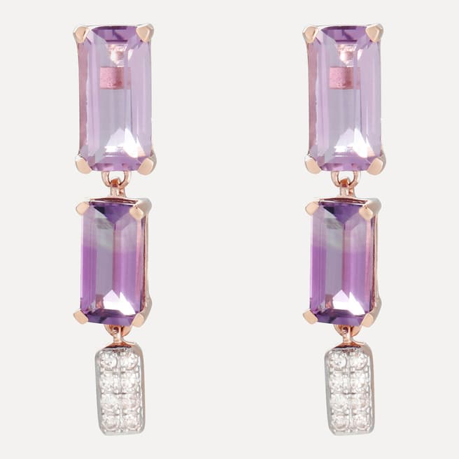 Le Diamantaire Purple Amethyst Eve Earrings