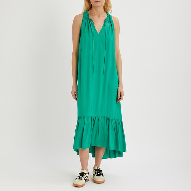 N°· Eleven Emerald Dip Back Hem Midi Dress