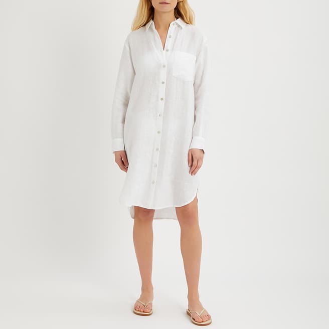 N°· Eleven White Linen Shirt Dress