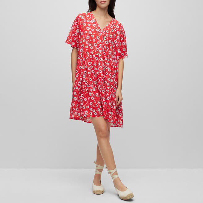 BOSS Red Dango Printed Cotton Mini Dress