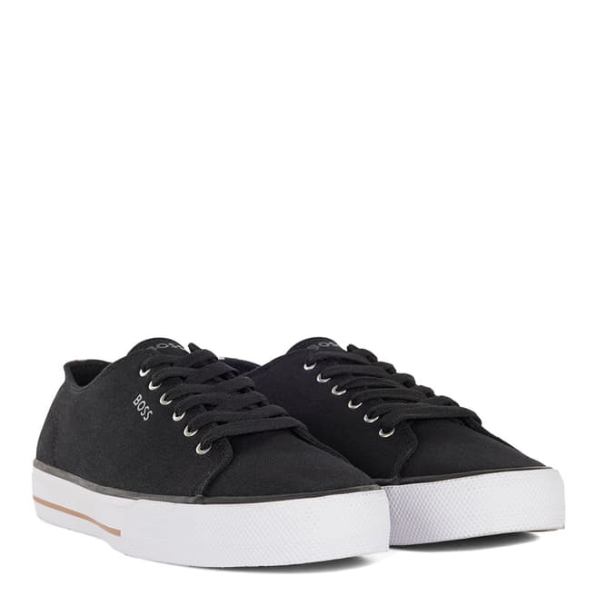 BOSS Black Aiden Cotton Trainers