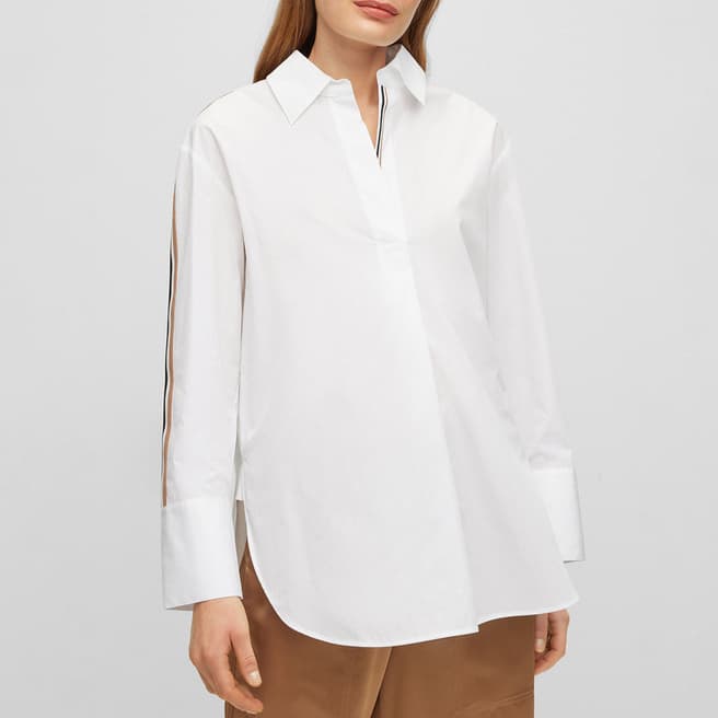 BOSS White Bicona Cotton Shirt