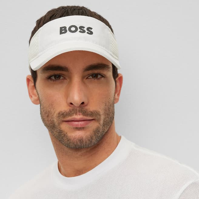 BOSS White Tennis Visor