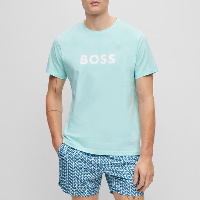 BOSS Blue Cotton T-Shirt 