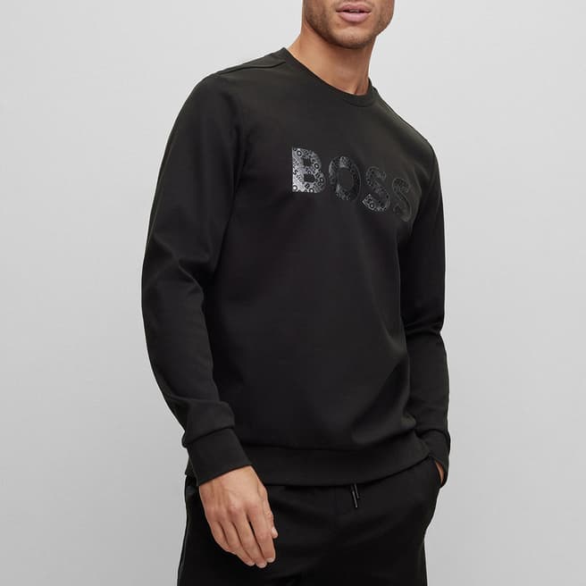 BOSS Black Salbo Mirror Cotton Blend Sweatshirt