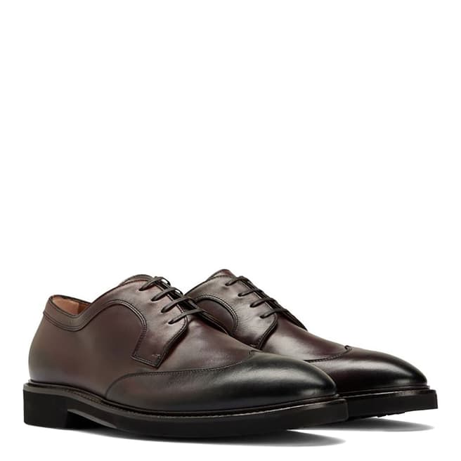 BOSS  Brown Jerrard Leather Lace Up Shoes