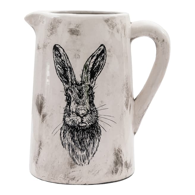 Gallery Living Hare Pitcher Vase Large, Distressed