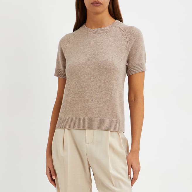N°· Eleven Oatmeal Cashmere Blend Round Neck Top