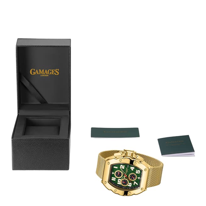 Gamages of London Men's Gamages Of London Limited Edition Hand Assembled Dimensional Automatic Gold