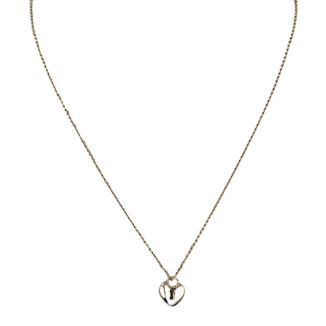 Vintage Tiffany & Co Gold Heart Lock Necklace