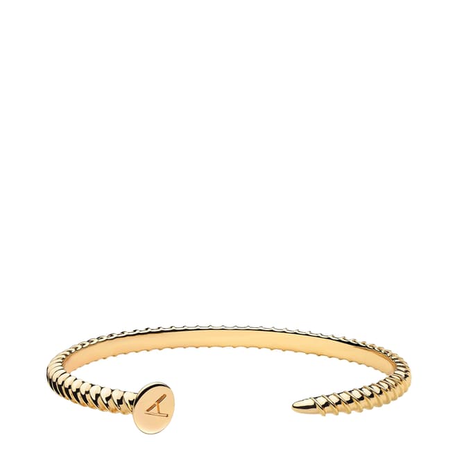 Stephen Oliver 18K Gold Initial "S" Cuff Bangle