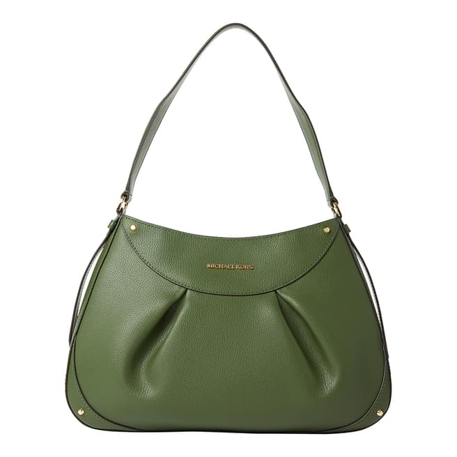 Michael Kors Amazon Green Enzo Medium Shoulder Bag