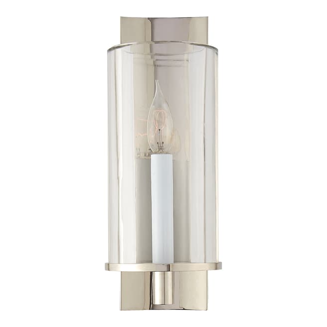 AERIN for Visual Comfort & Co. Truffaut Single Sconce in Polished Nickel with Crystal