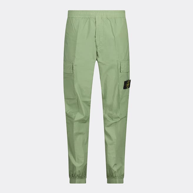 Stone Island Green Cargo Cotton Trousers