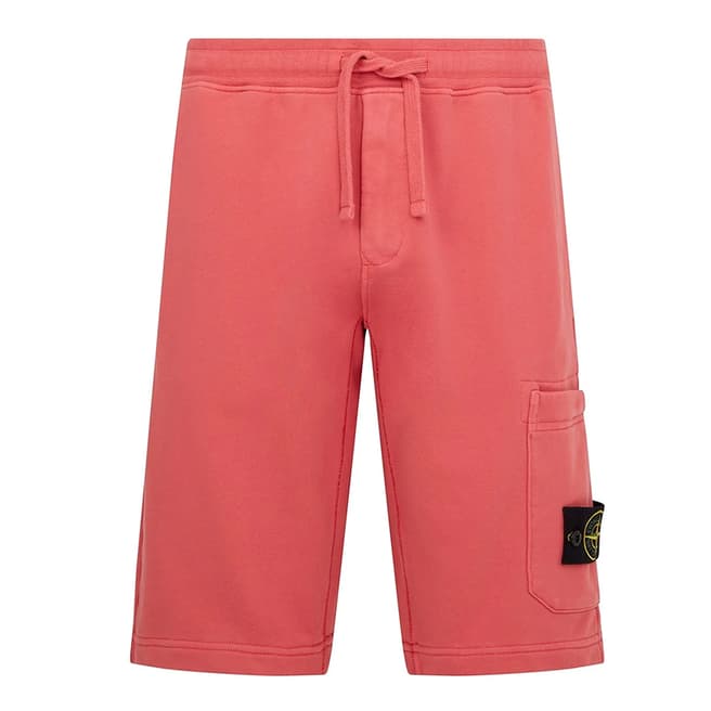 Stone Island Red Bermuda Cotton Shorts