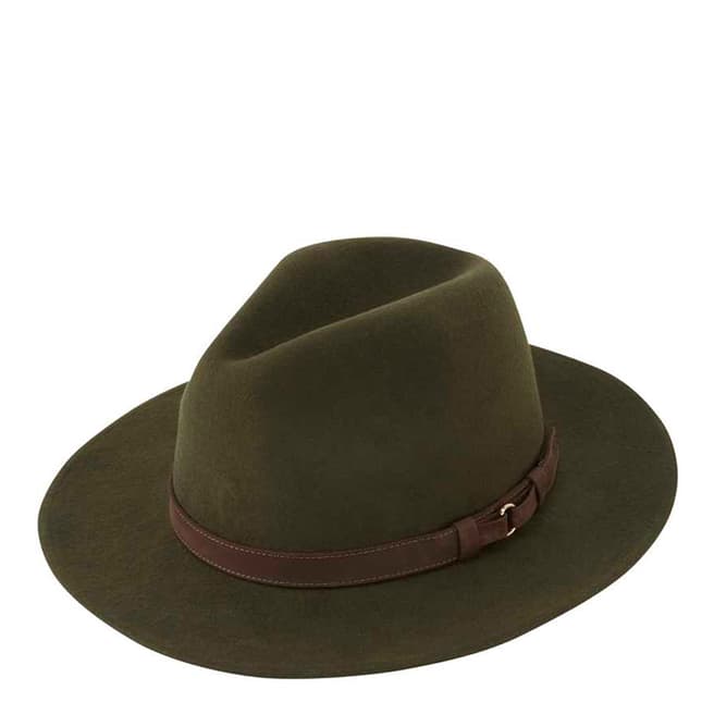 Schöffel Khaki Willow Fedora Wool Hat