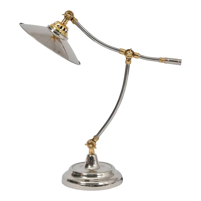 The Libra Company Haku Brass and Steel Adjustable Table Lamp