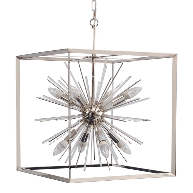 The Libra Company Large Silver Starburst Chandelier