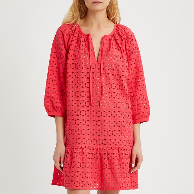 N°· Eleven Geranium Cotton Broderie Anglaise Tunic