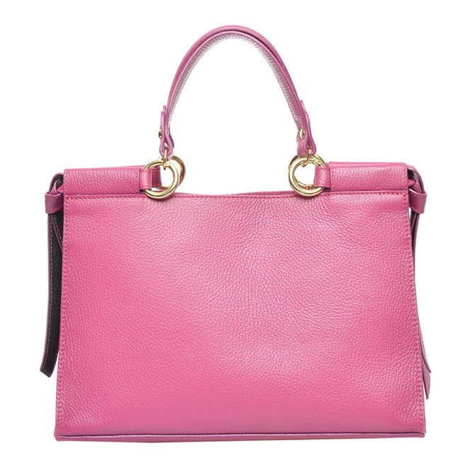 Isabella Rhea Purple Italian Leather Handbag
