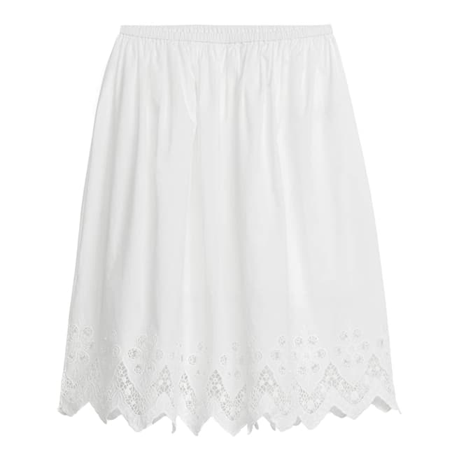 ARKET White Broderie Skirt