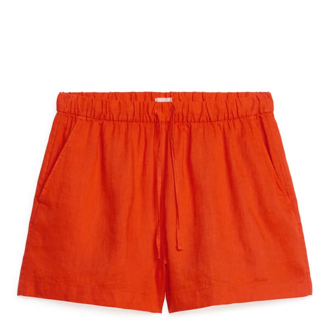ARKET Orange Linen Shorts