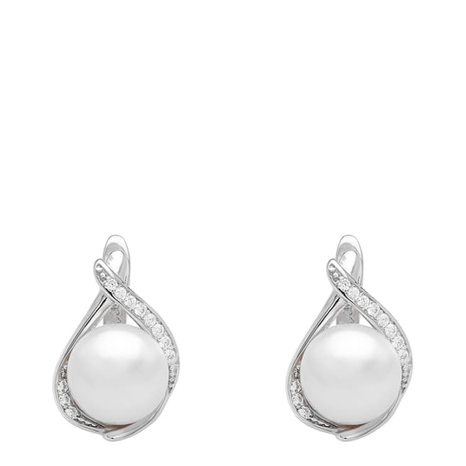 Mia Bellucci White Freshwater Pearl Earrings
