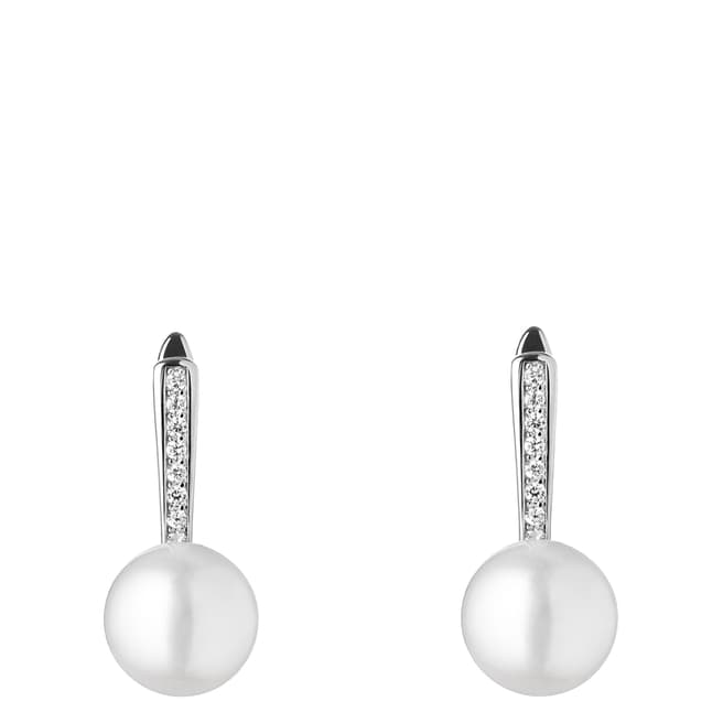 Mia Bellucci White Pearl Cubic Zirconia Earrings