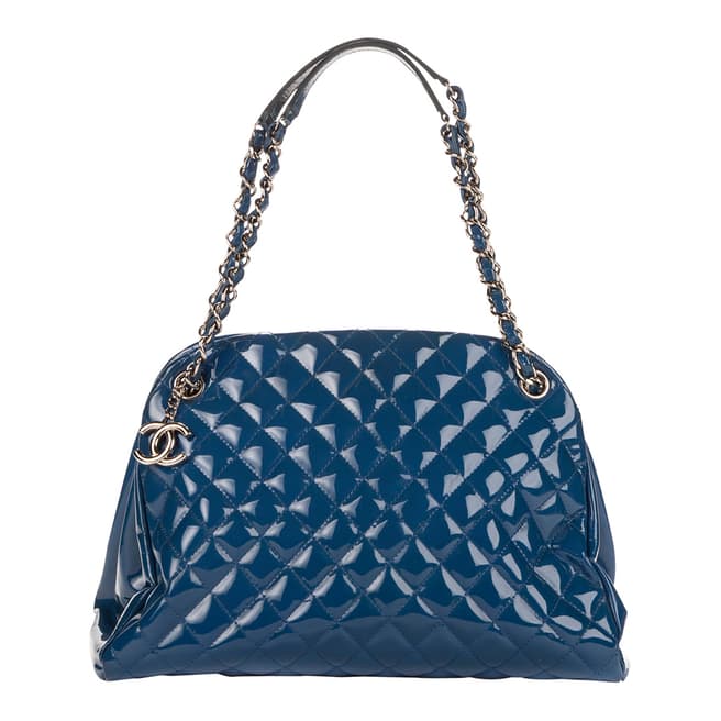 Vintage Chanel Blue Chanel Just Mademoiselle Large Bowling Tote Shoulder bag