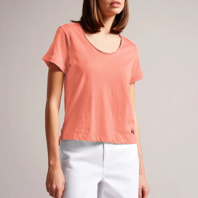 Ted Baker Coral Miarna Easy Fit T-Shirt