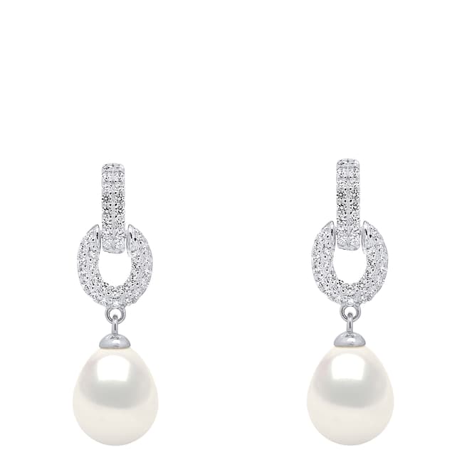 Atelier Pearls White Natural Freshwater Pearl 8-9mm Hanging Earrings