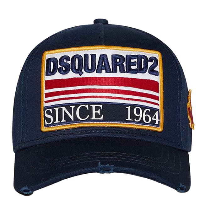 DSquared2 Dark Blue Patch Logo Cotton Cap
