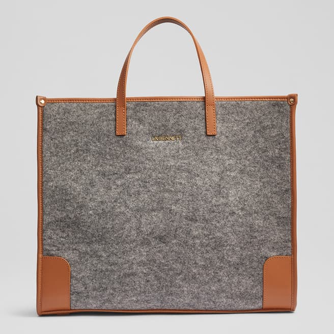 L K Bennett Grey Gwen Tote Bag