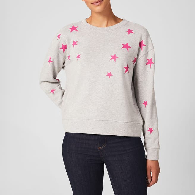 Hobbs London Grey Janey Star Cotton Sweatshirt
