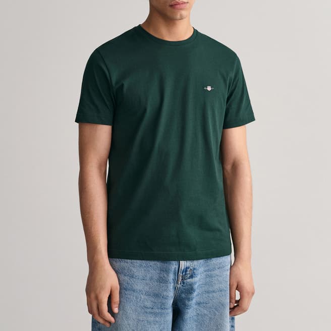 Gant Dark Green Shield Cotton T-Shirt