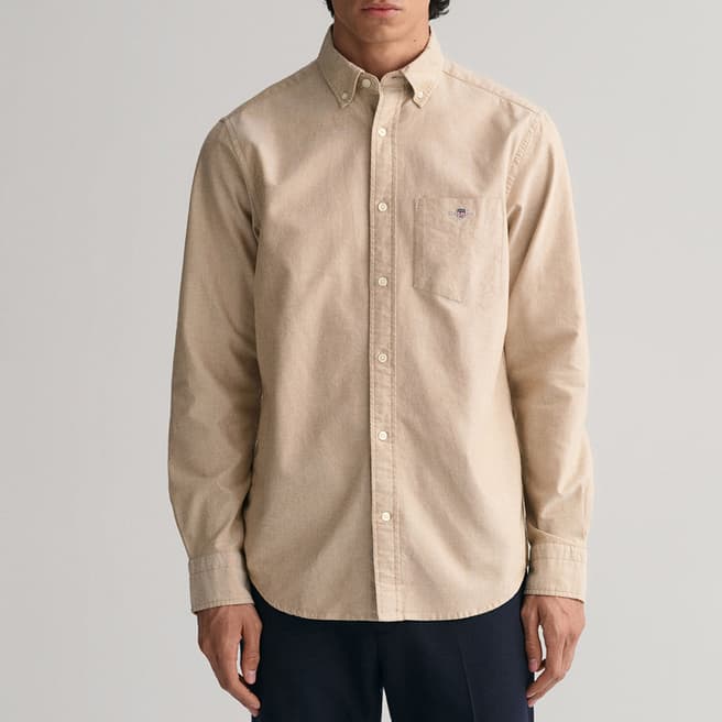 Gant Camel Oxford Cotton Shirt