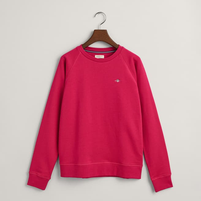 Gant Teen's Pink Shield Logo Cotton Blend Sweatshirt