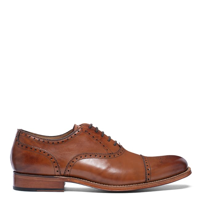 Grenson Brown Tom Handpainted Formal Shoes