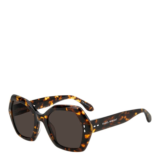 Isabel Marant Brown Round Tortoiseshell Sunglasses
