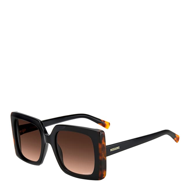 Missoni Black Brown Shaded Square Sunglasses