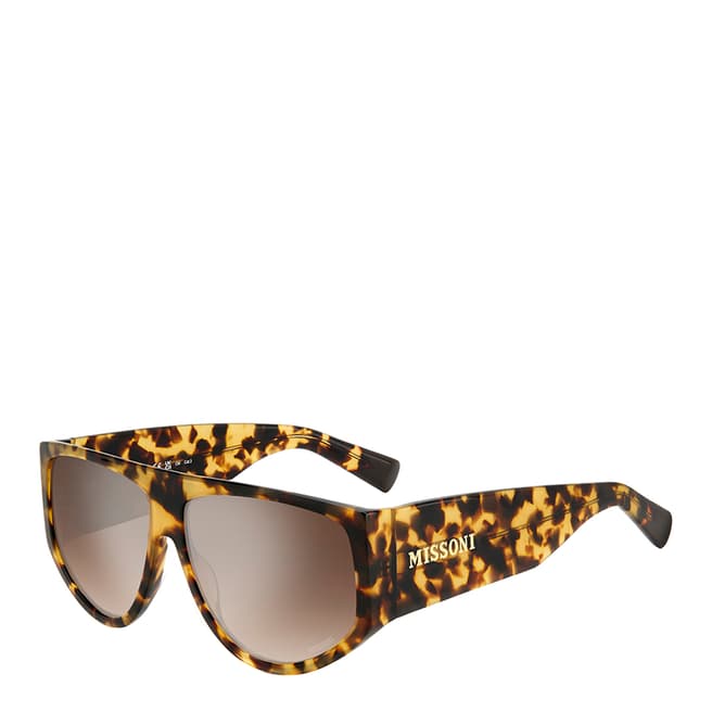 Missoni Brown Silver Flat Top Sunglasses