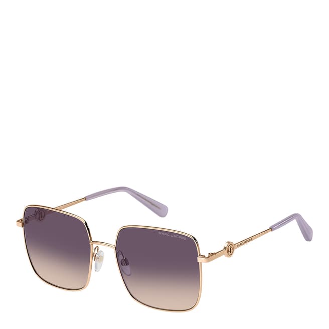 Marc Jacobs Gold Lilac Square Sunglasses