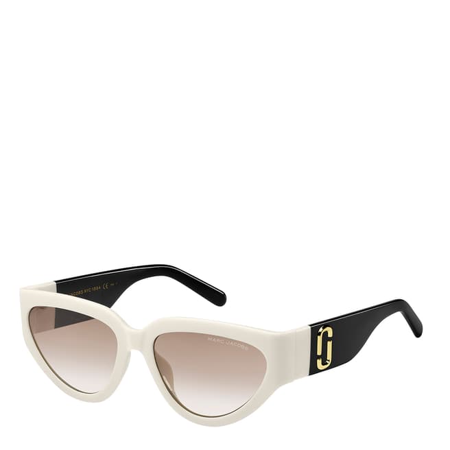Marc Jacobs White Black Shaded Cat Eye Sunglasses