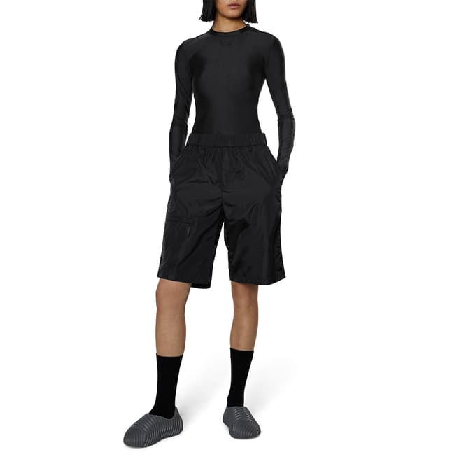 RAINS Black Unisex Shorts Regular
