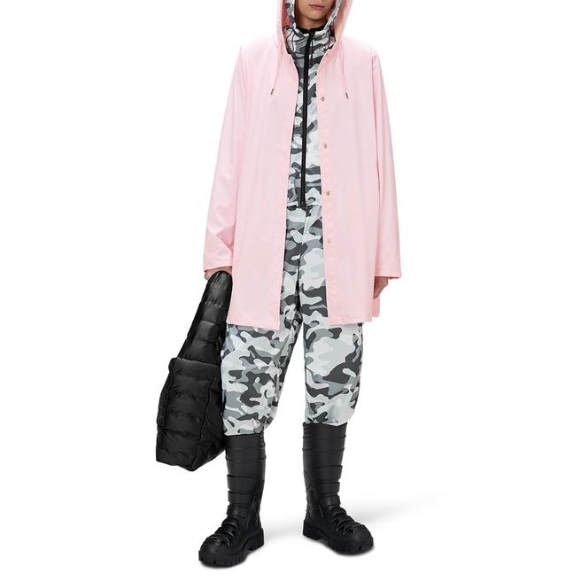 RAINS Pink Unisex Waterproof A Line Jacket