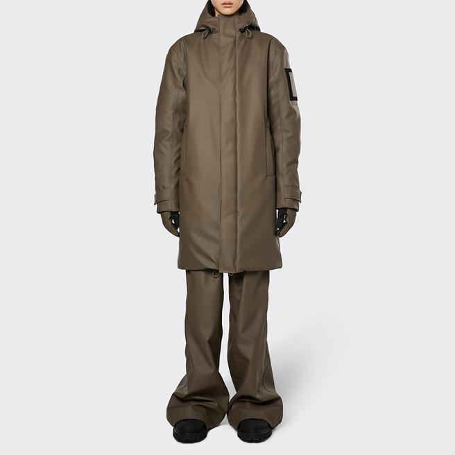 RAINS Wood Unisex Waterproof Glacial Coat