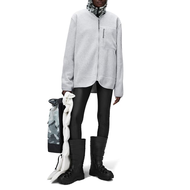 RAINS Grey Unisex Fleece Jacket