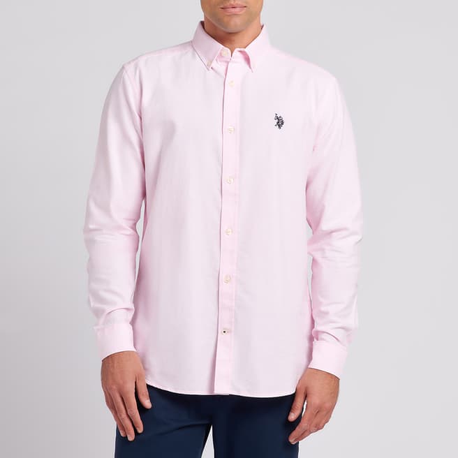 U.S. Polo Assn. Pale Pink Oxford Long Sleeve Cotton Shirt