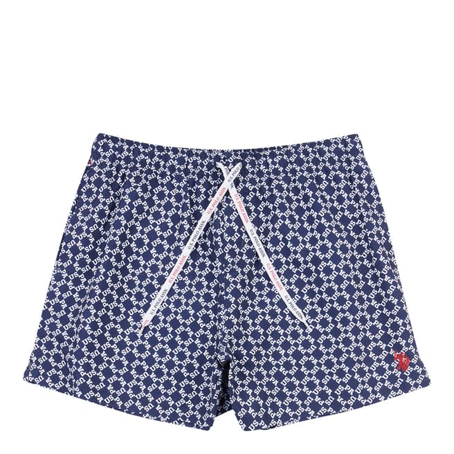 U.S. Polo Assn. Navy Printed Swimming Trunks